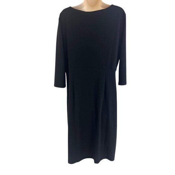 Roz & Ali New Classy Little Black Dress Size XL Timeless Classic Office Work NWT - Picture 3 of 7